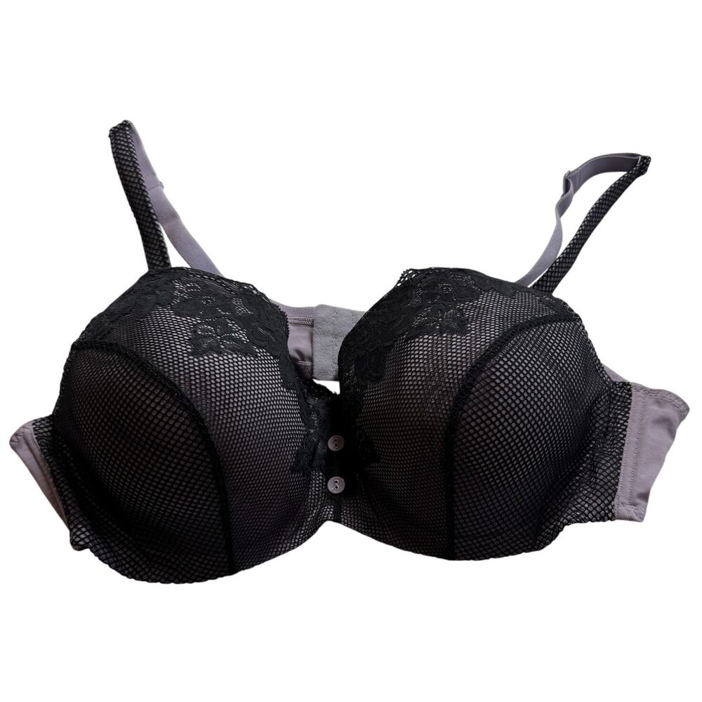 Adore Me Push Up Bra Womens 44D Black Lace Stretch Underwire NEW Undergarments